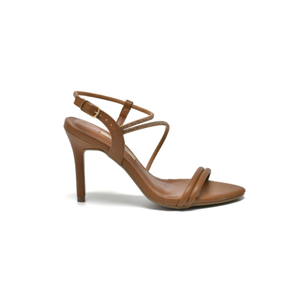 Imagem 2 do produto Sandália Social Salto Alto Strass Via Marte 021952