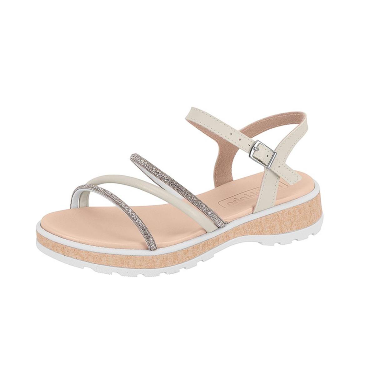 Imagem 2 do produto Sandália Infantil Tiras Strass Molekinha 021842