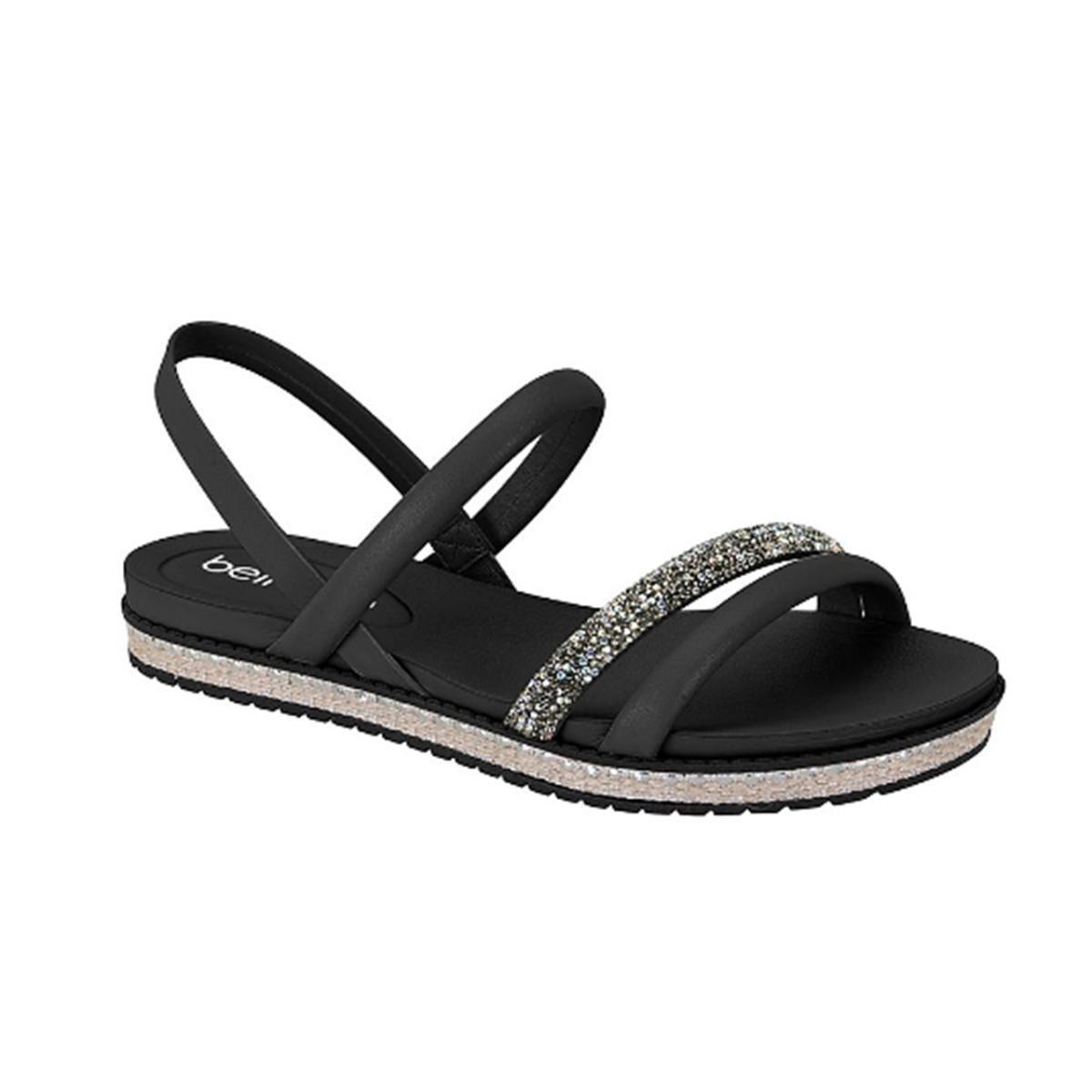 Imagem 1 do produto Sandália Flatform Strass Calce Fácil Beira Rio 021164