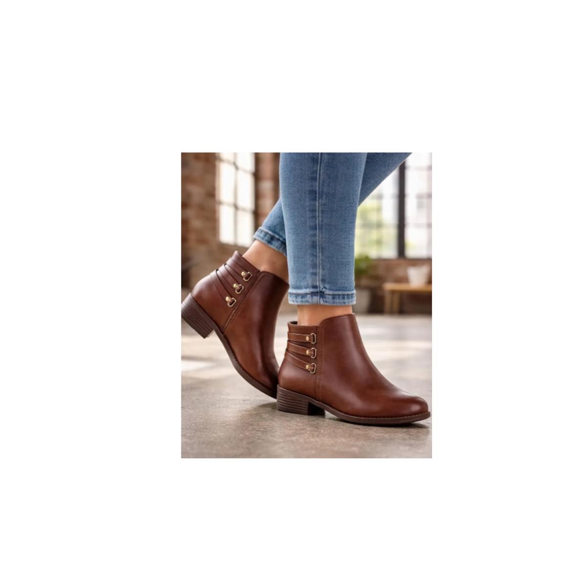 Imagem 7 do produto Bota Feminina Cano Baixo Ultraconforto Café Modare 022758