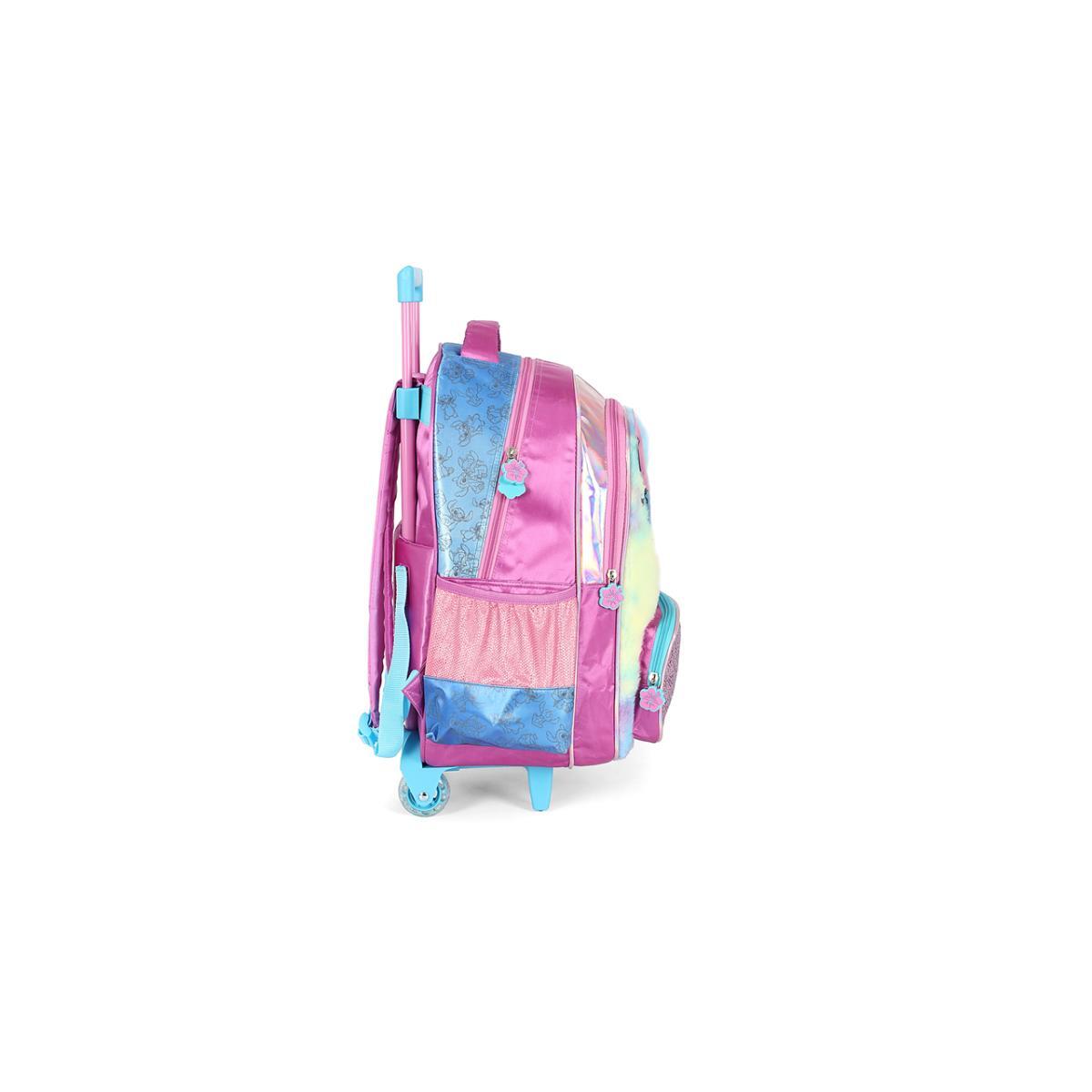 Imagem 3 do produto Mochila Stitch Holográfico Pelúcia Rodinha Luxcel 021661