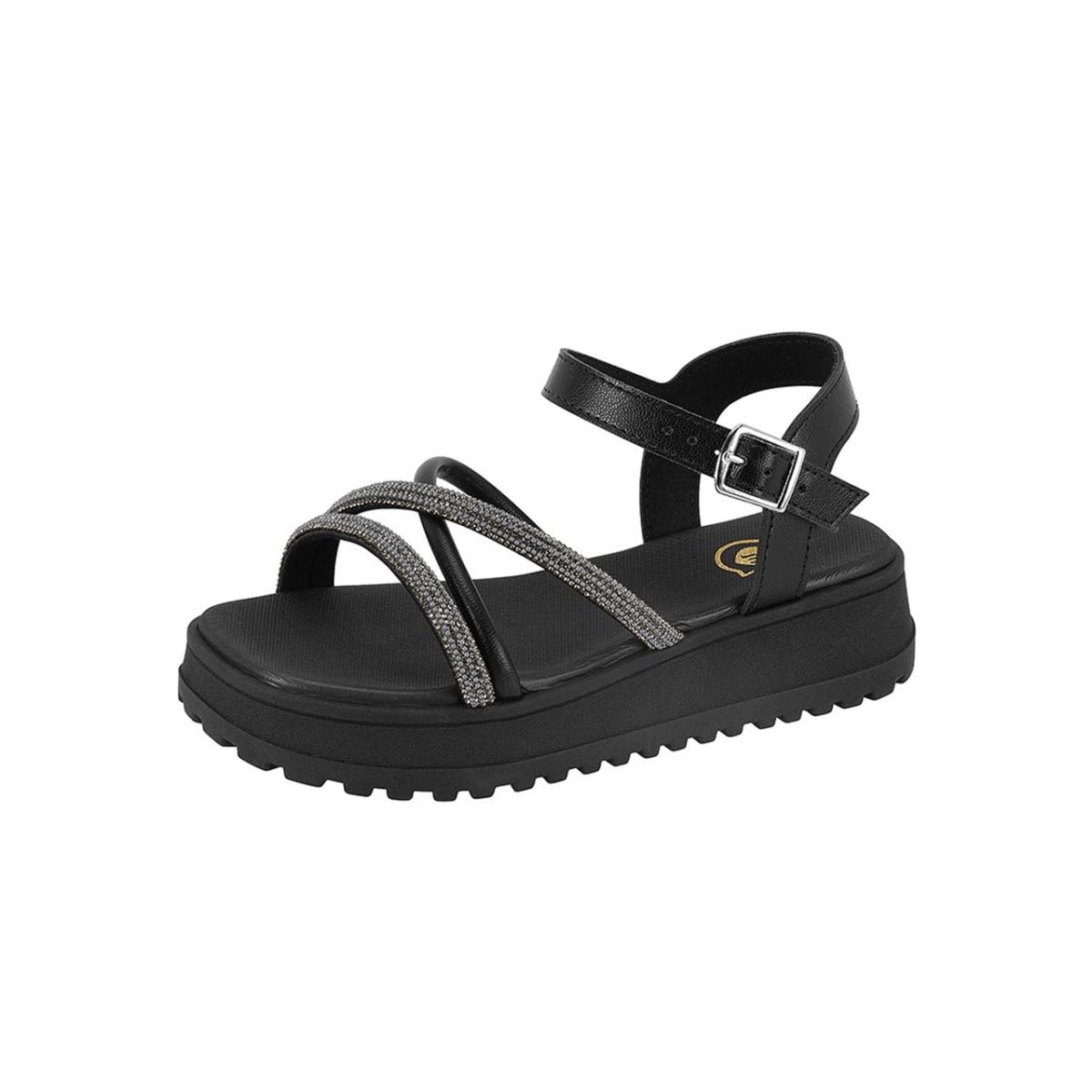 Imagem 2 do produto Sandália Papete Infantil Strass Molekinha 022979