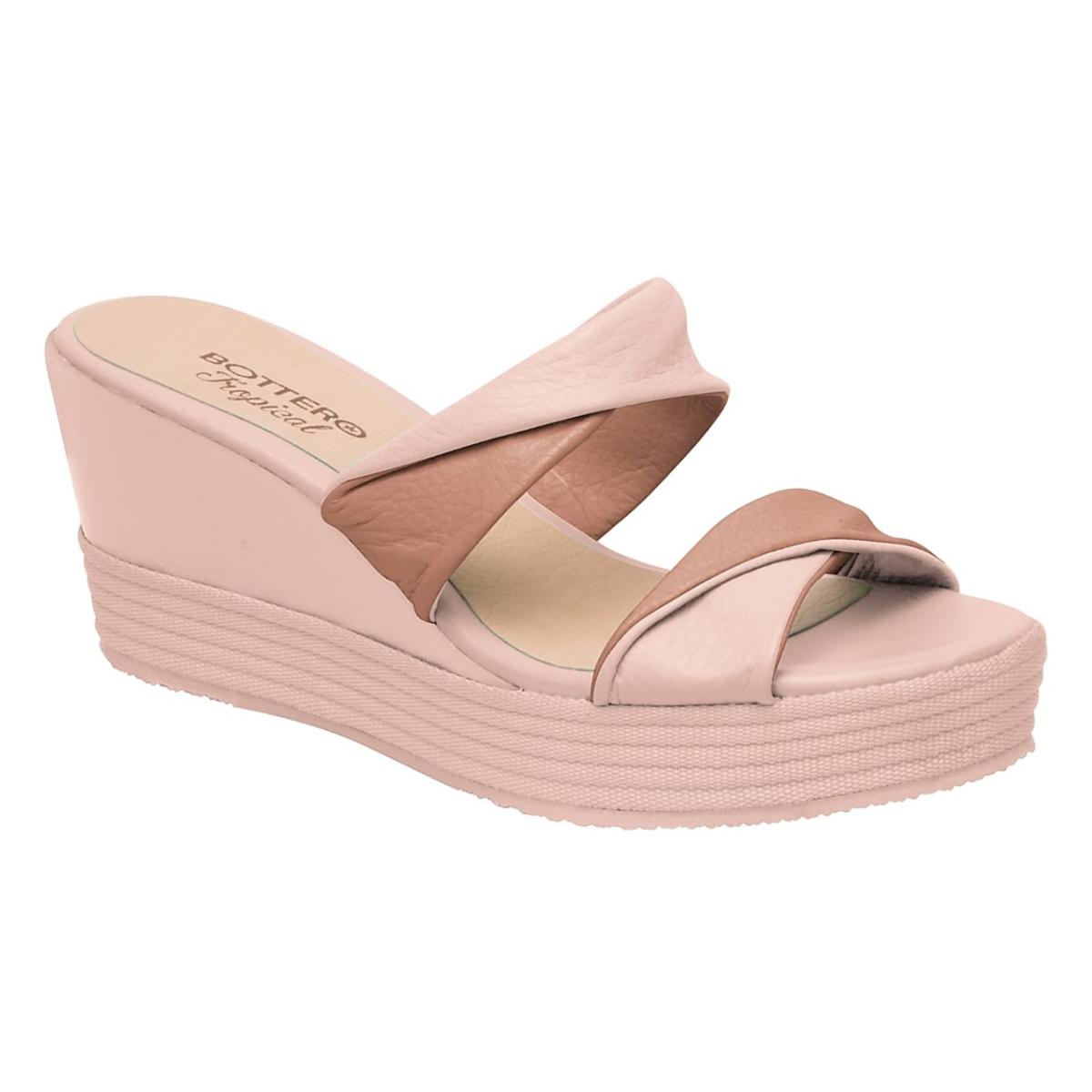 Imagem 1 do produto Tamanco Anabela Rosa Amêndoa Bottero 