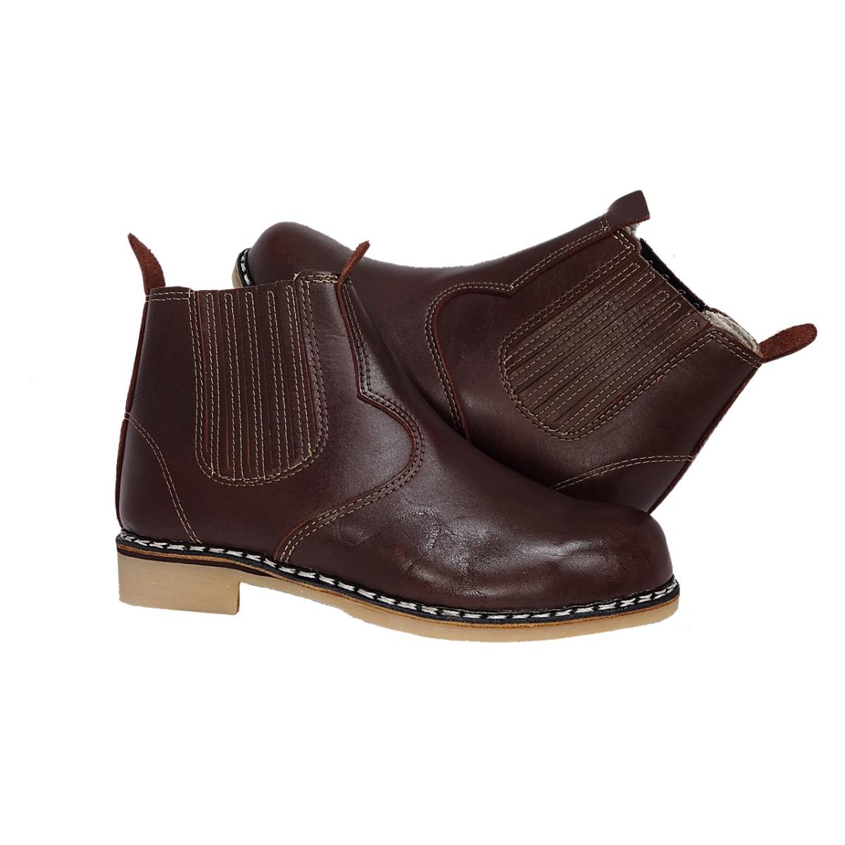 Imagem 2 do produto Botina Masculina Vira Francesa Chocolate Da Matta