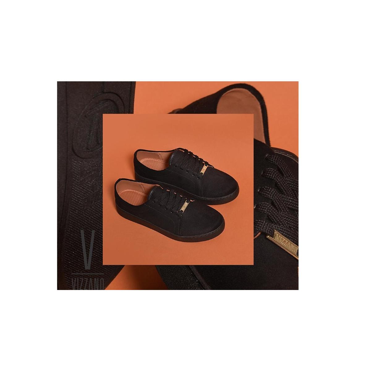 Imagem 2 do produto Tênis Feminino Casual Camurça Flex Vizzano 015979