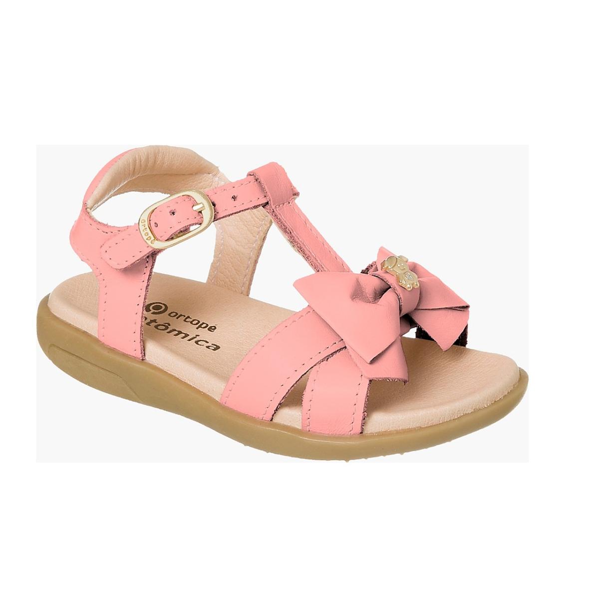 Imagem 1 do produto Sandália Infantil Feminina Laço Rosa Ortopé