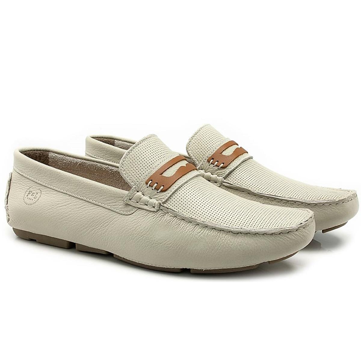 Imagem 2 do produto Mocassim Masculino Lexus Off White Ferricelli