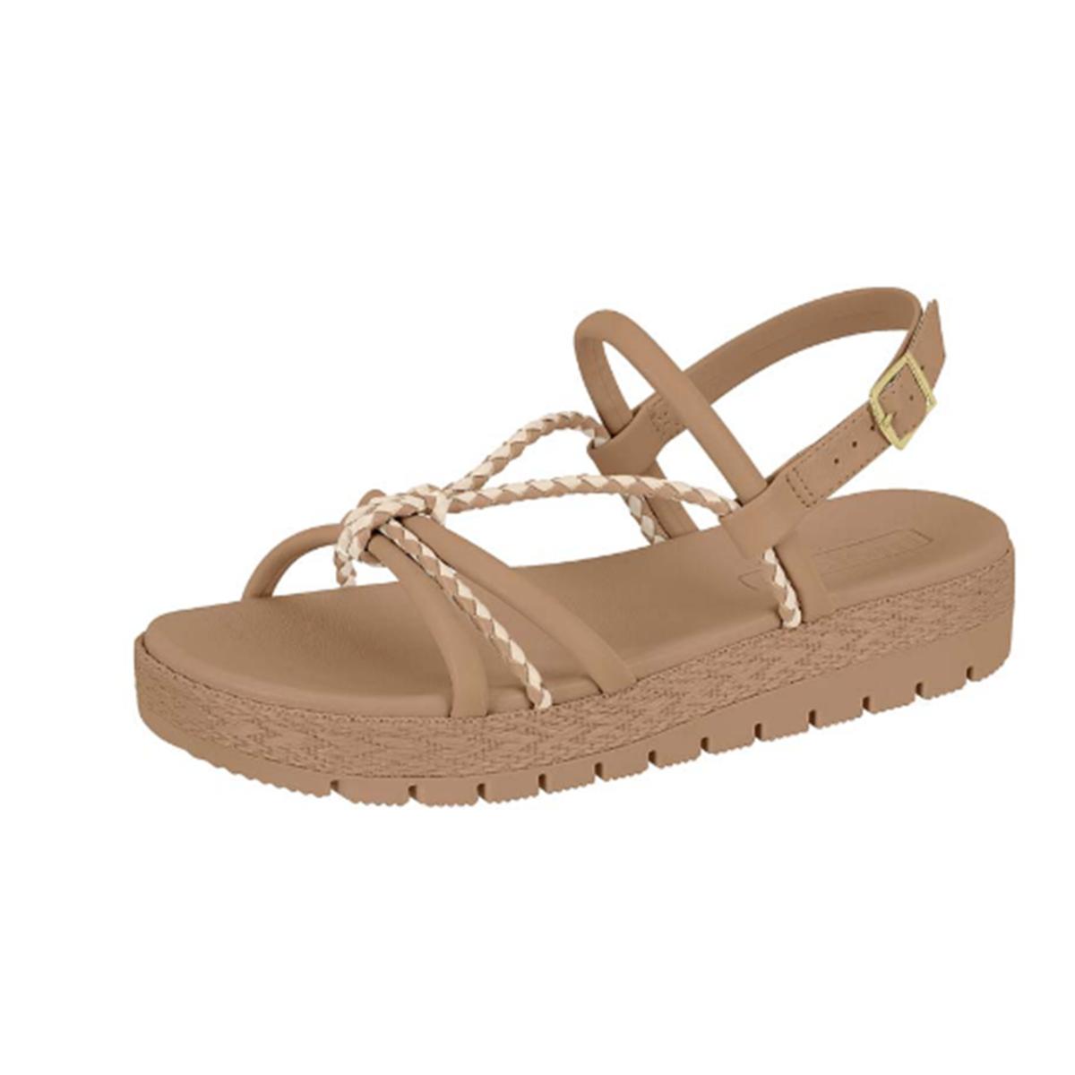 Imagem 2 do produto Sandália Feminina Flatform Nude Moleca 021138