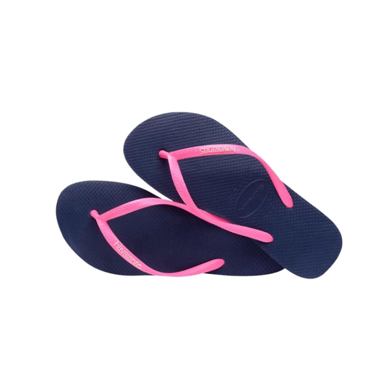 Imagem 3 do produto Chinelo Slim Feminino Azul/Rosa Havaianas
