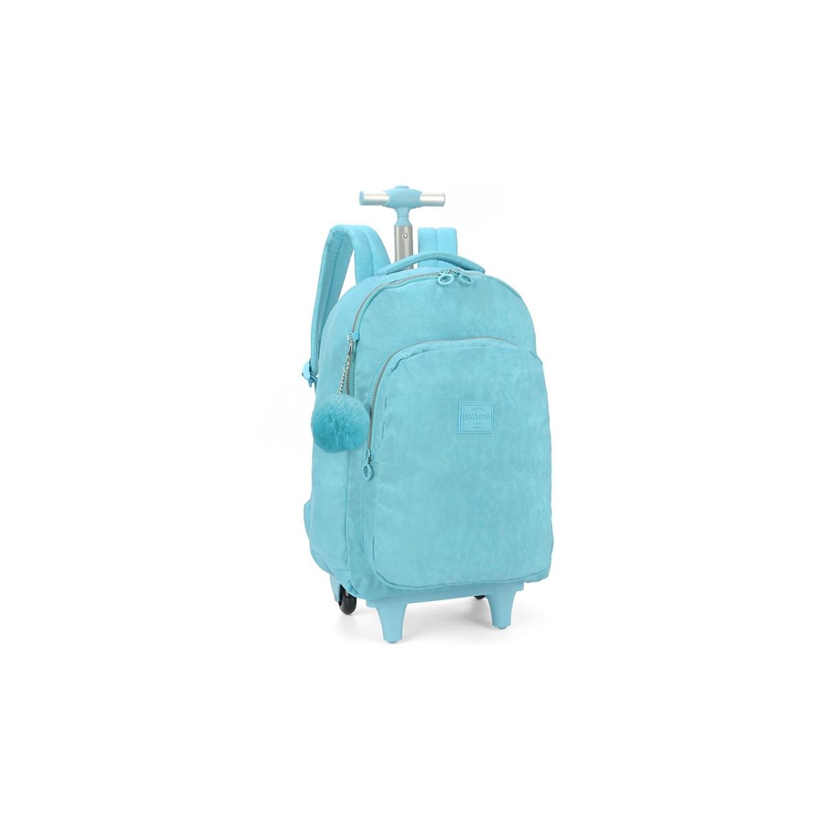 Imagem 2 do produto Mochila Juvenil Rodinha Turquesa Up4you