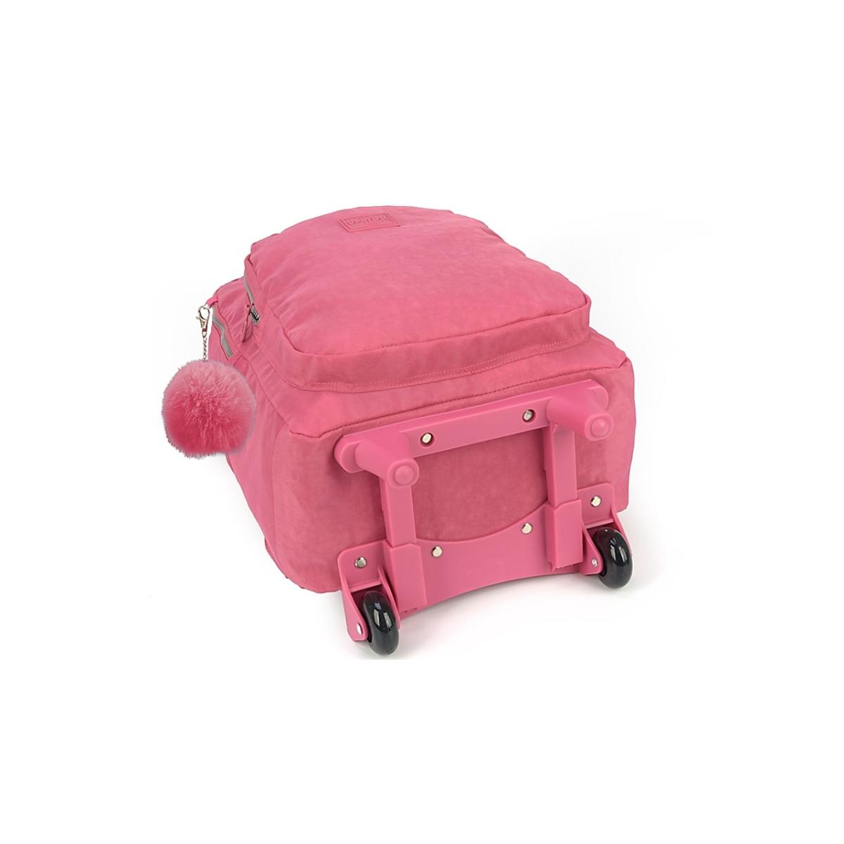 Imagem 7 do produto Mochila Juvenil Rodinha Chaveiro Vinho Up4you