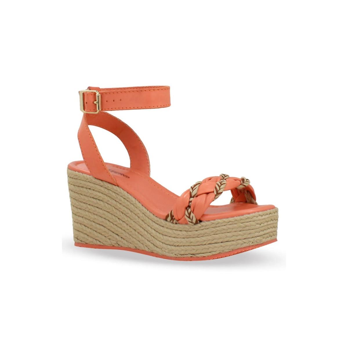 Imagem 1 do produto Sandália Anabela Couro Cordas Pêssego Bottero