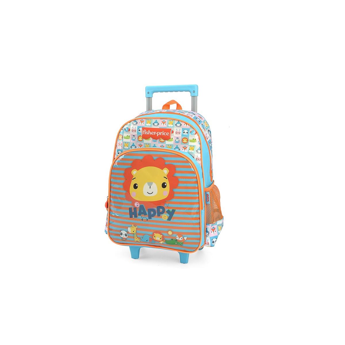 Imagem 2 do produto Mochila Pré-escolar Rodinha Azul/Laranja Fisher-price