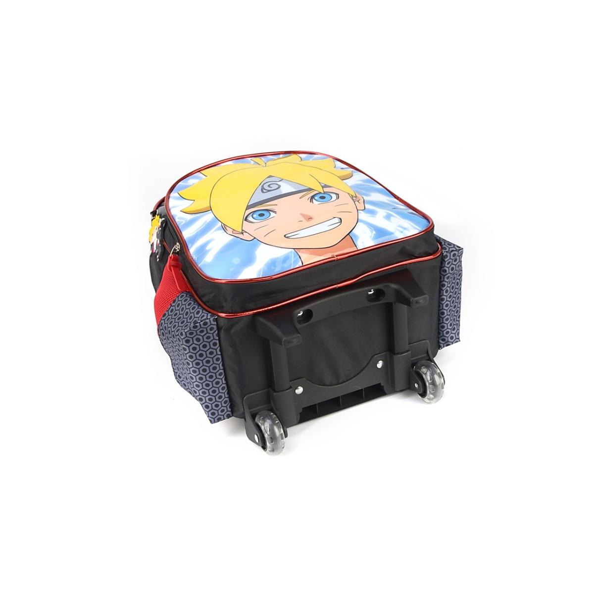 Imagem 6 do produto Mochila Escolar Rodinha Boruto Preto/Verm/Amarelo Luxcel
