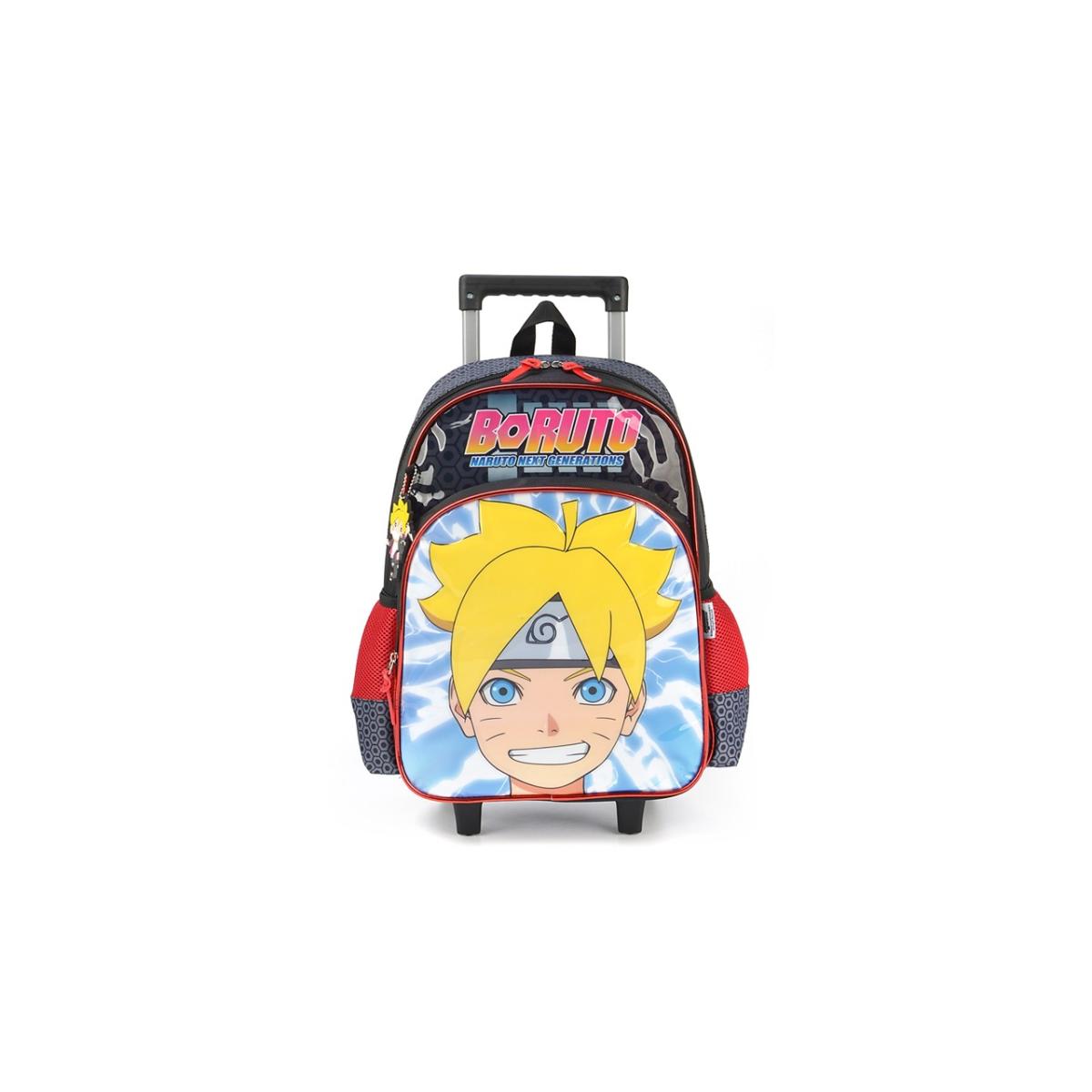 Imagem 1 do produto Mochila Escolar Rodinha Boruto Preto/Verm/Amarelo Luxcel