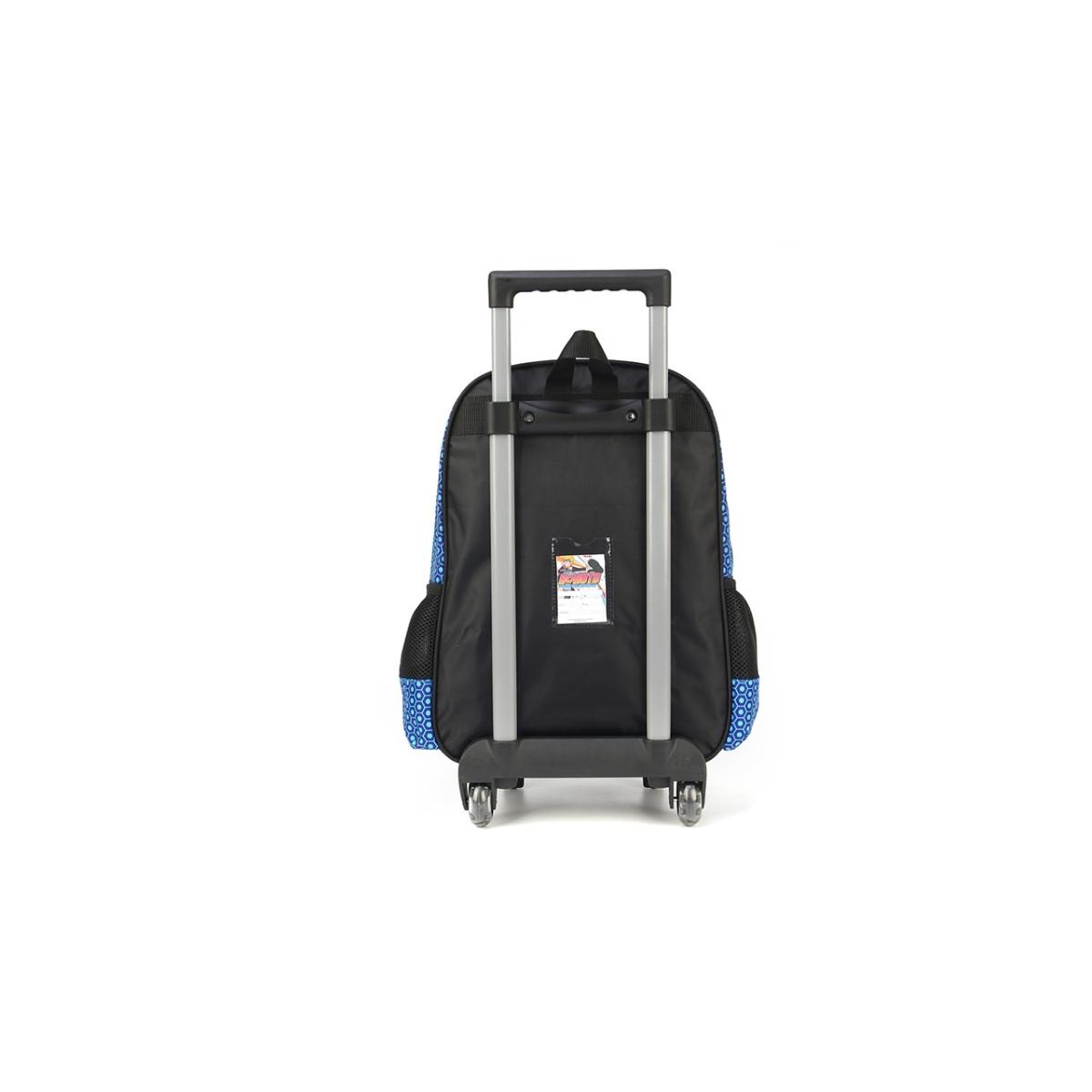 Imagem 5 do produto Mochila Infantil Masculina Rodinha Boruto Preto/Azul/Laranja Luxcel
