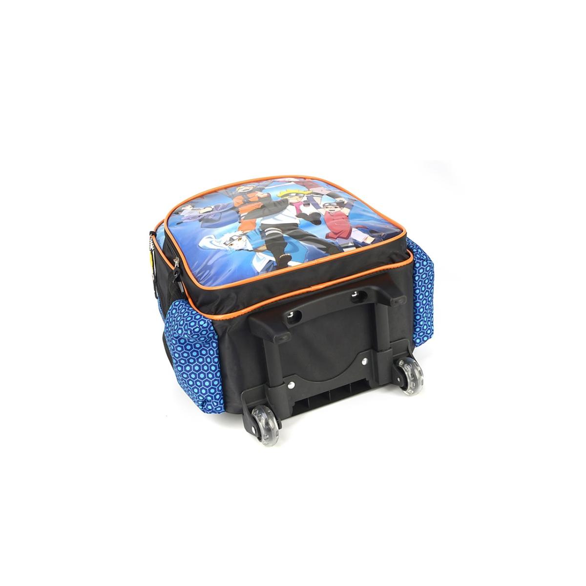 Imagem 6 do produto Mochila Infantil Masculina Rodinha Boruto Preto/Azul/Laranja Luxcel