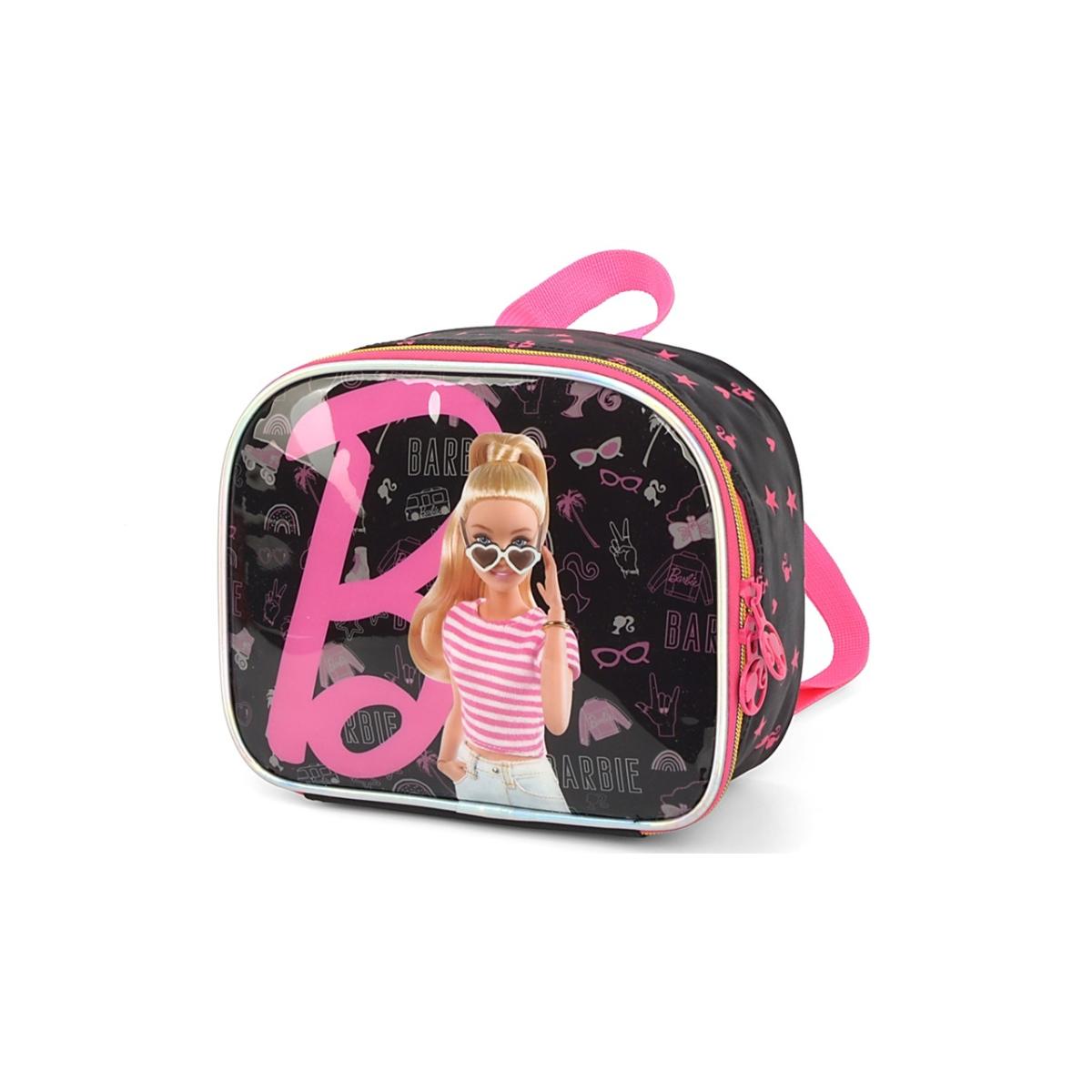 Imagem 2 do produto Lancheira Feminina Infantil Térmica Barbie Preto/Rosa Luxcel