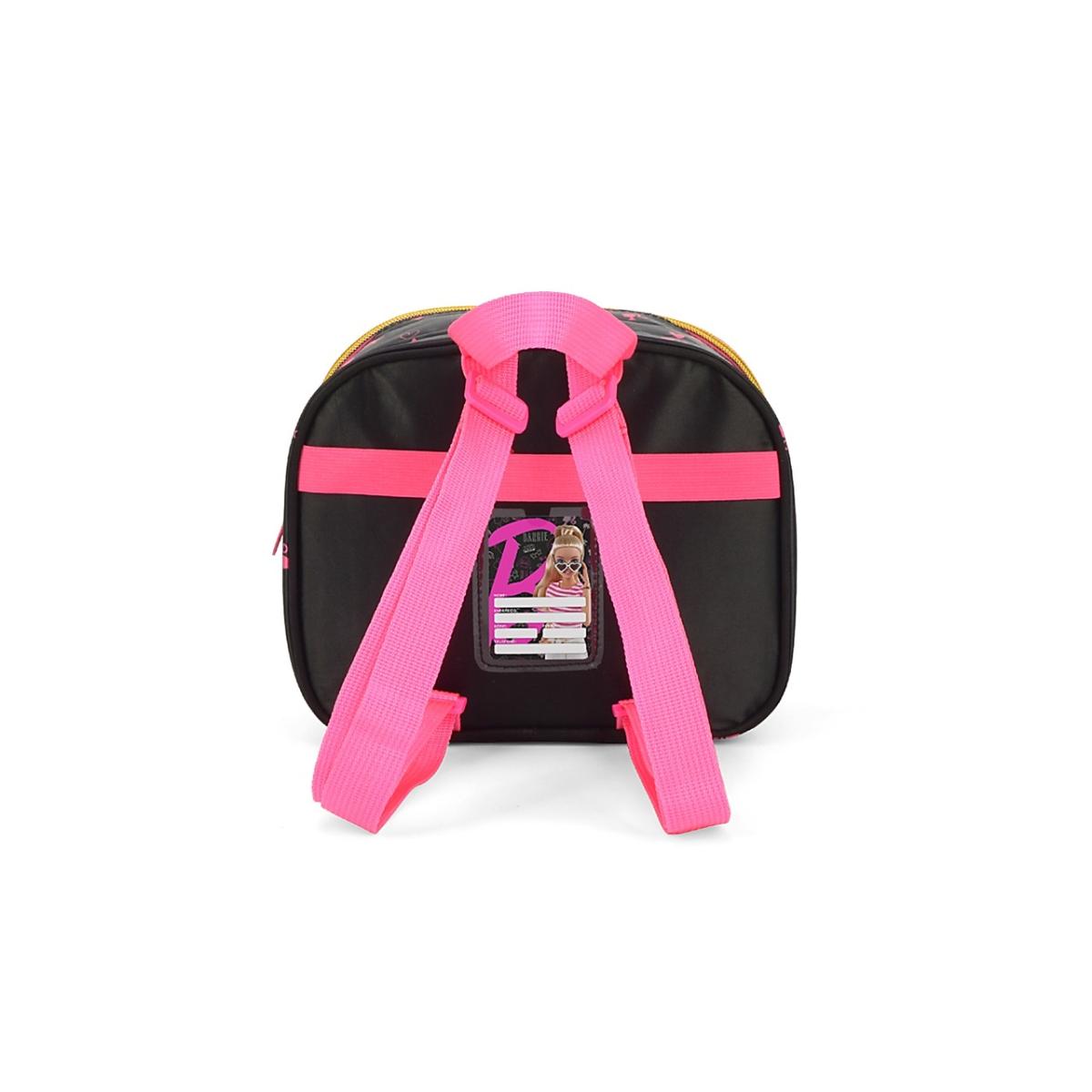 Imagem 4 do produto Lancheira Feminina Infantil Térmica Barbie Preto/Rosa Luxcel