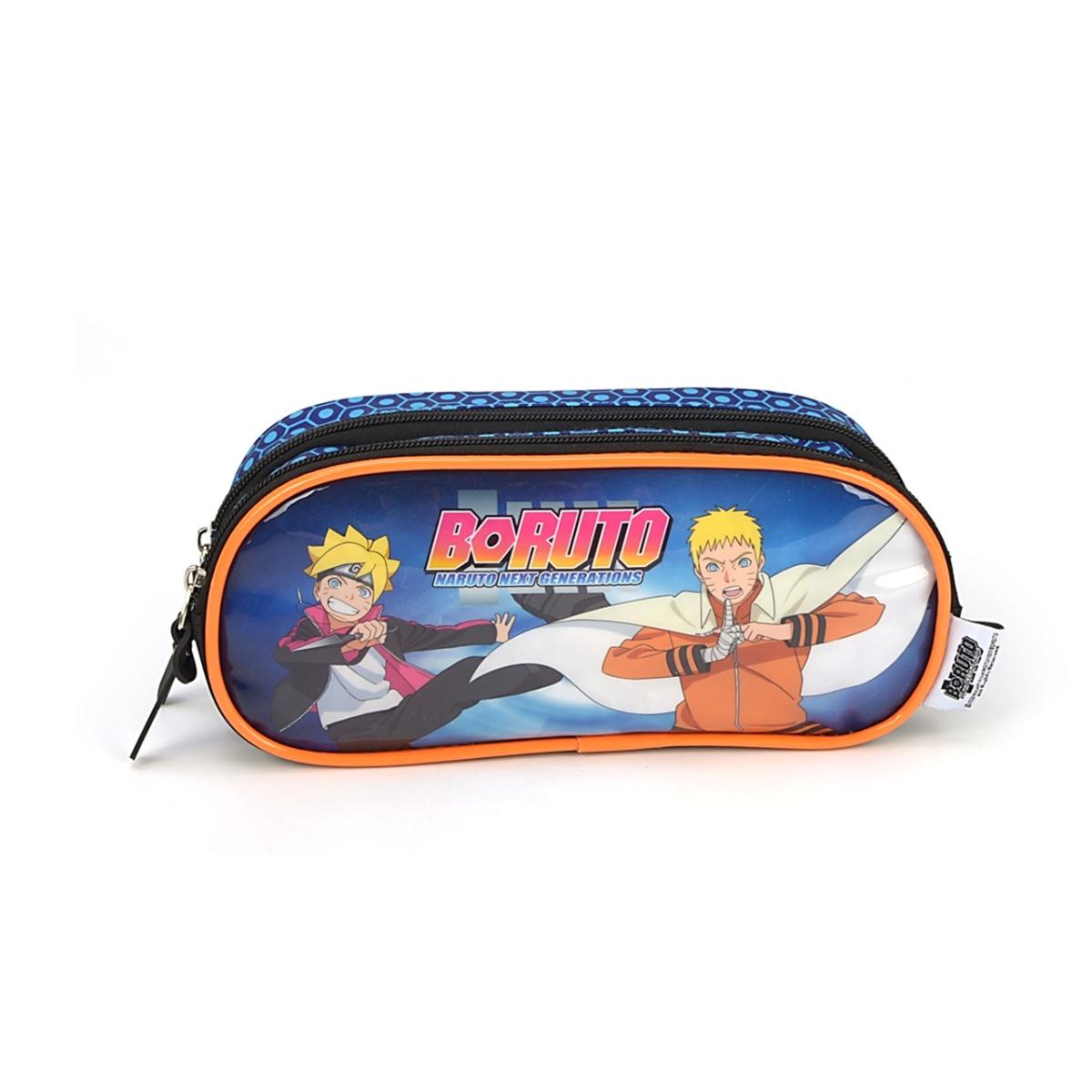 Imagem 1 do produto Estojo Infantil Duplo Boruto Preto/Laranja Luxcel