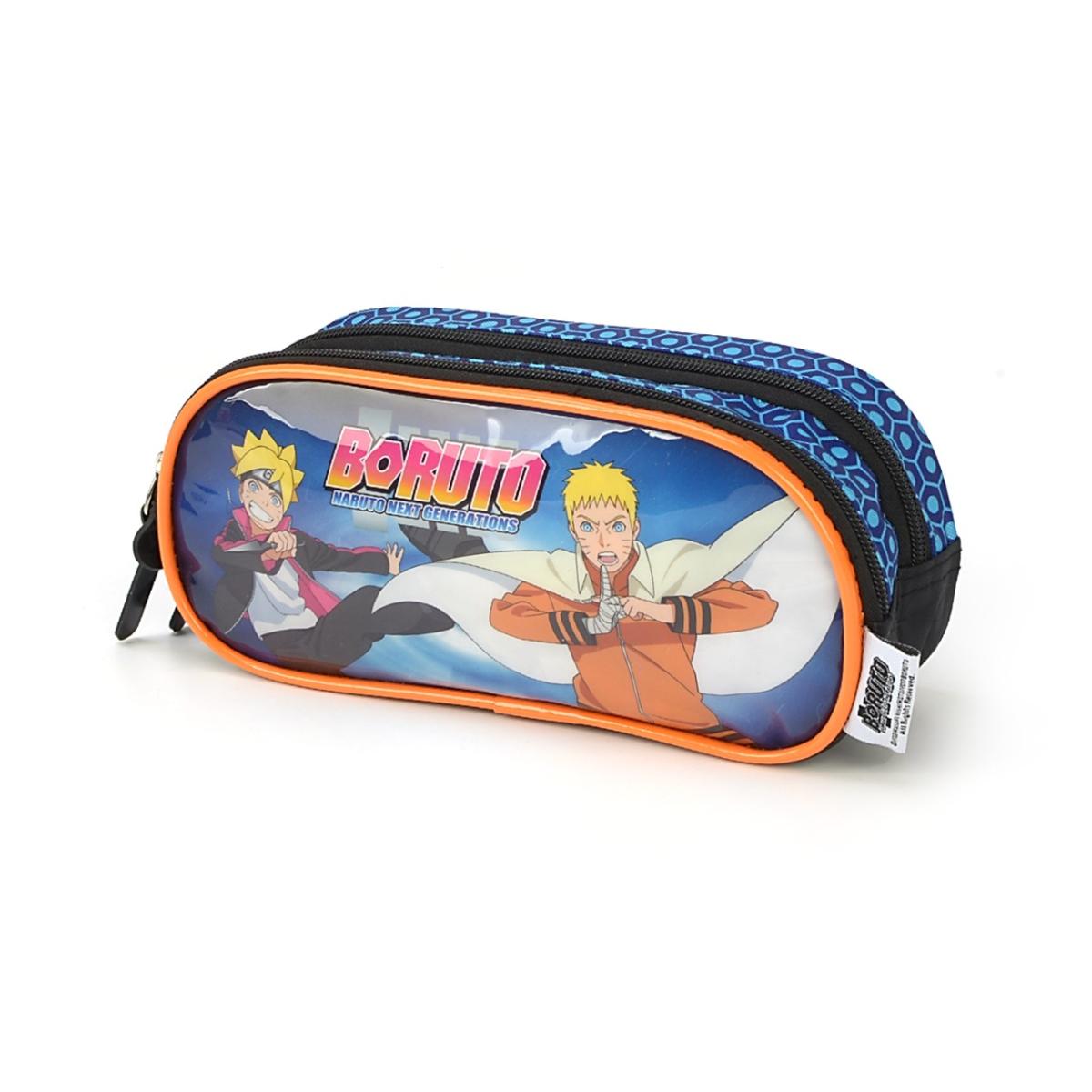 Imagem 2 do produto Estojo Infantil Duplo Boruto Preto/Laranja Luxcel