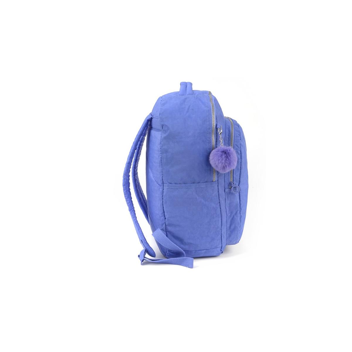 Imagem 3 do produto Mochila Juvenil Costas Chaveiro Pompom Violeta Up4you