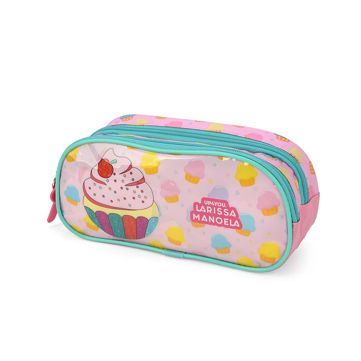 Imagem 2 do produto Estojo Duplo Infantil Feminino Cupcake Luxcel