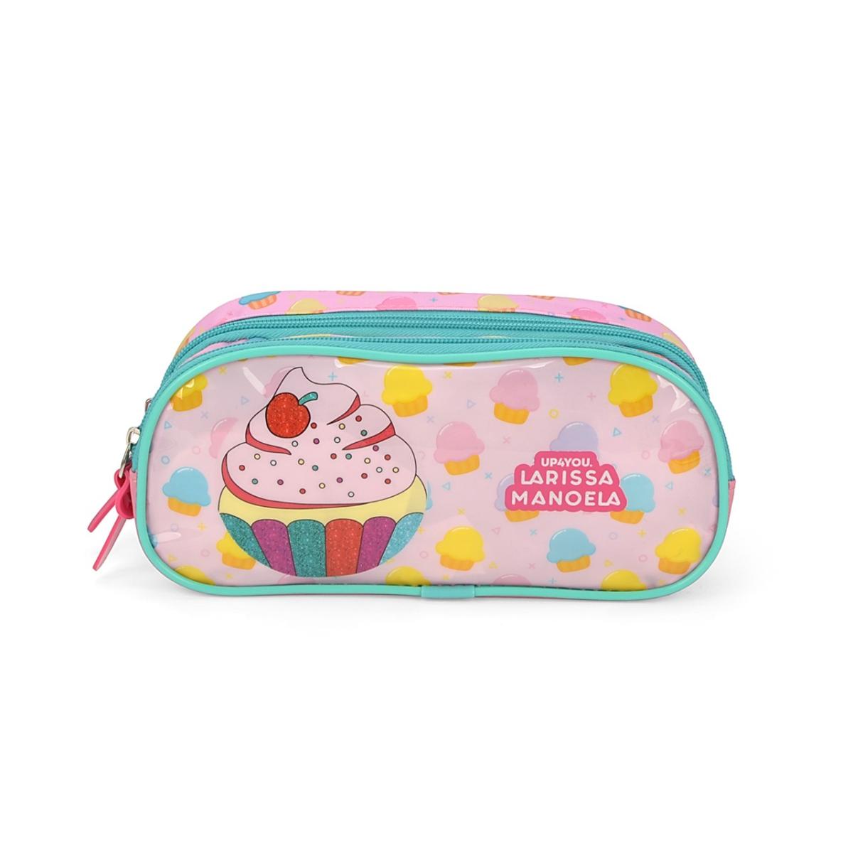 Imagem 1 do produto Estojo Duplo Infantil Feminino Cupcake Luxcel