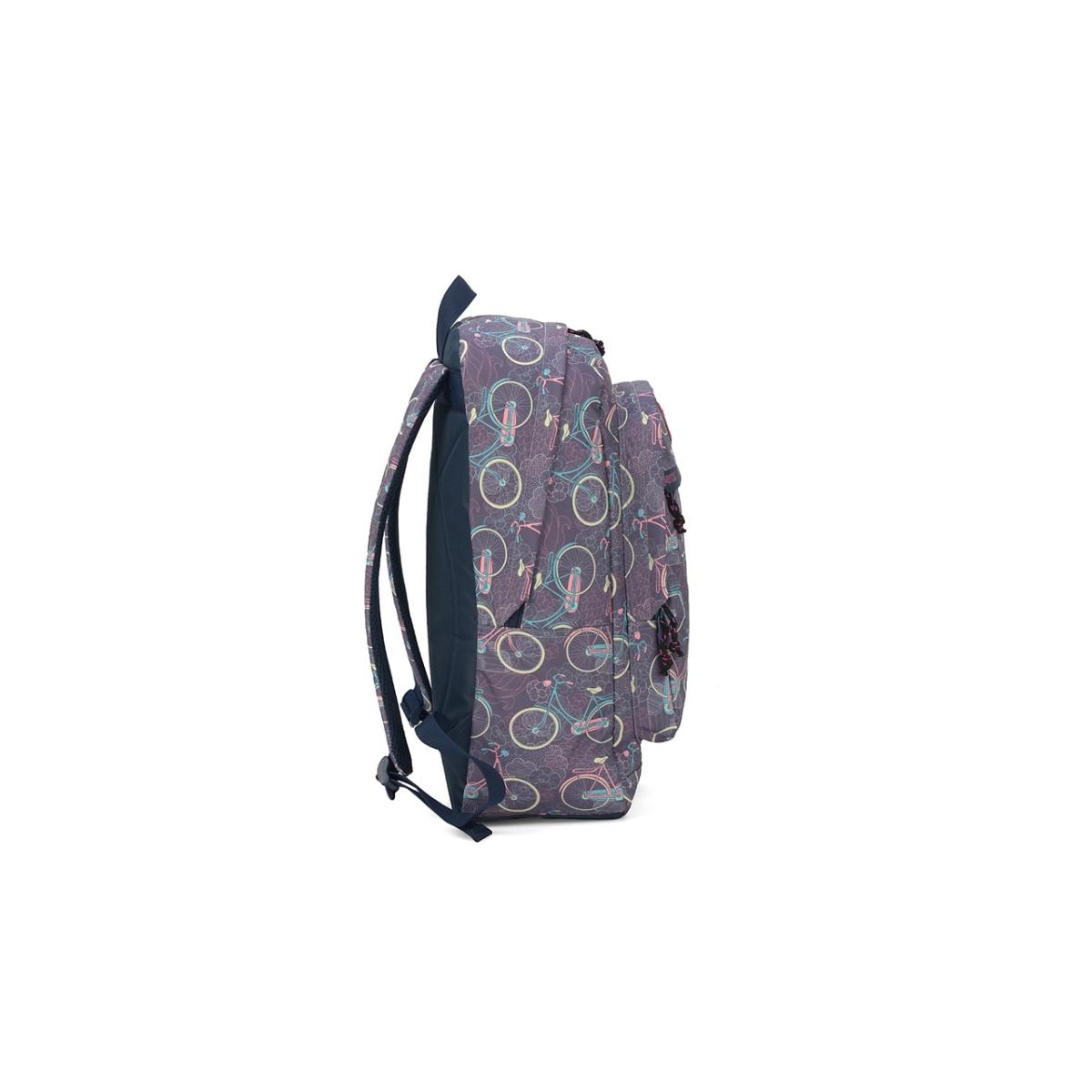 Imagem 3 do produto Mochila Azul Juvenil Bicicletas Feminina Up4you