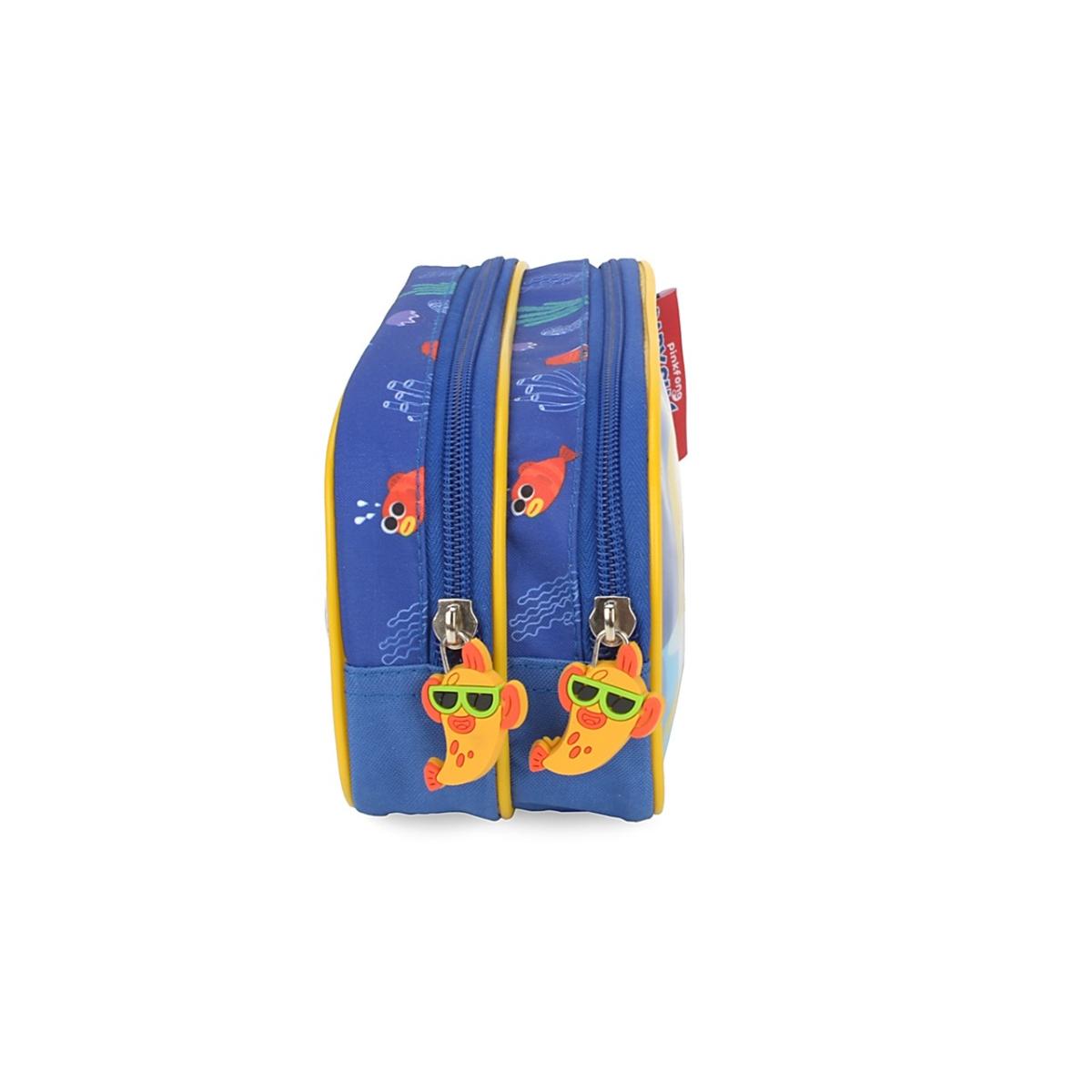 Imagem 2 do produto Estojo Infantil Baby Shark Duplo Azul/Amarelo Luxcel