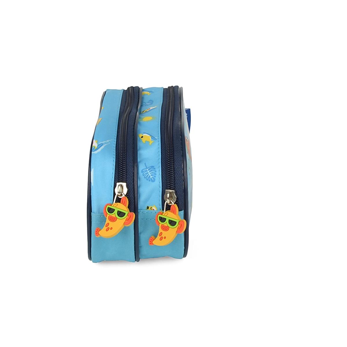 Imagem 4 do produto Estojo Infantil Baby Shark Duplo Azul Claro Luxcel
