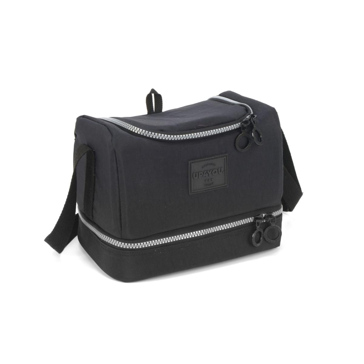 Imagem 2 do produto Lancheira/Bolsa Térmica 2 Compartimentos Preta Up4you