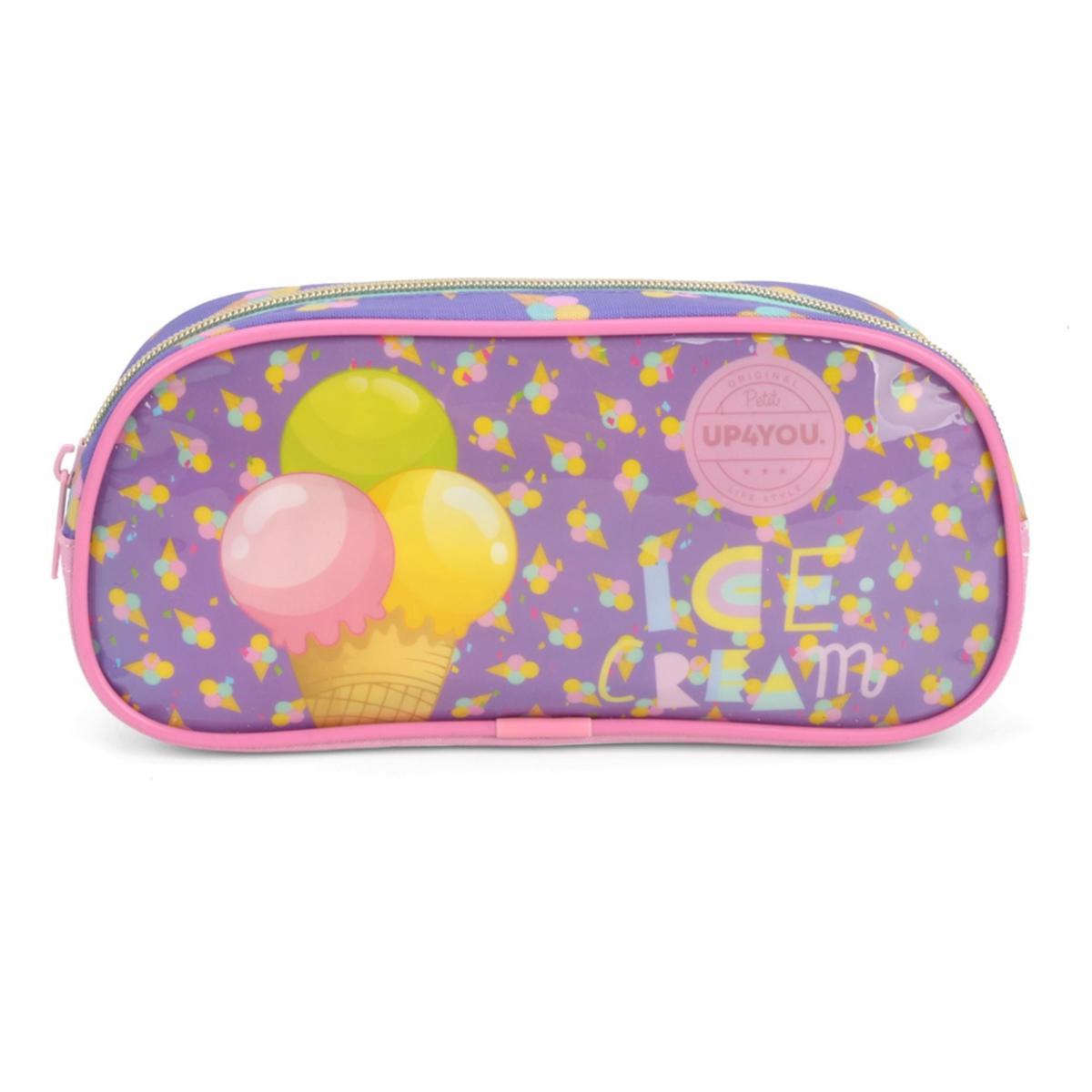 Imagem 1 do produto Estojo Infantil Feminino Ice Cream Rosa Up4you