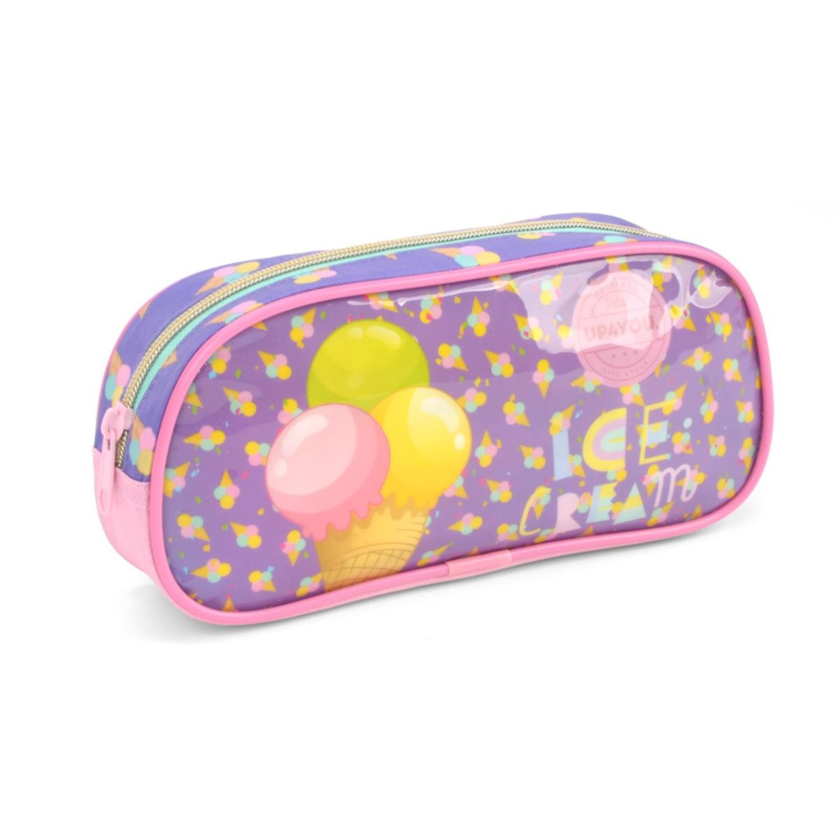 Imagem 3 do produto Estojo Infantil Feminino Ice Cream Rosa Up4you