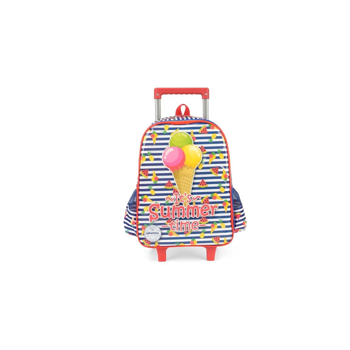 Imagem 1 do produto Mochila Escolar Rodinha Frutinhas/Sorvete Vermelho Up4you