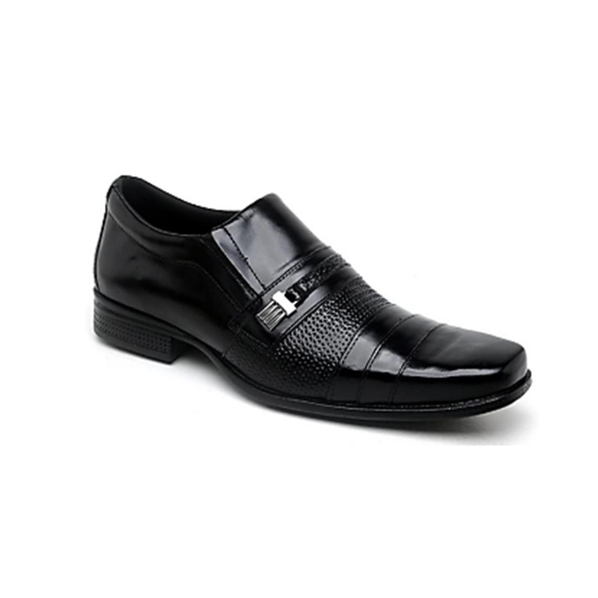Imagem 1 do produto Sapato Masculino Social Fivela Couro Preto Andar Shoes