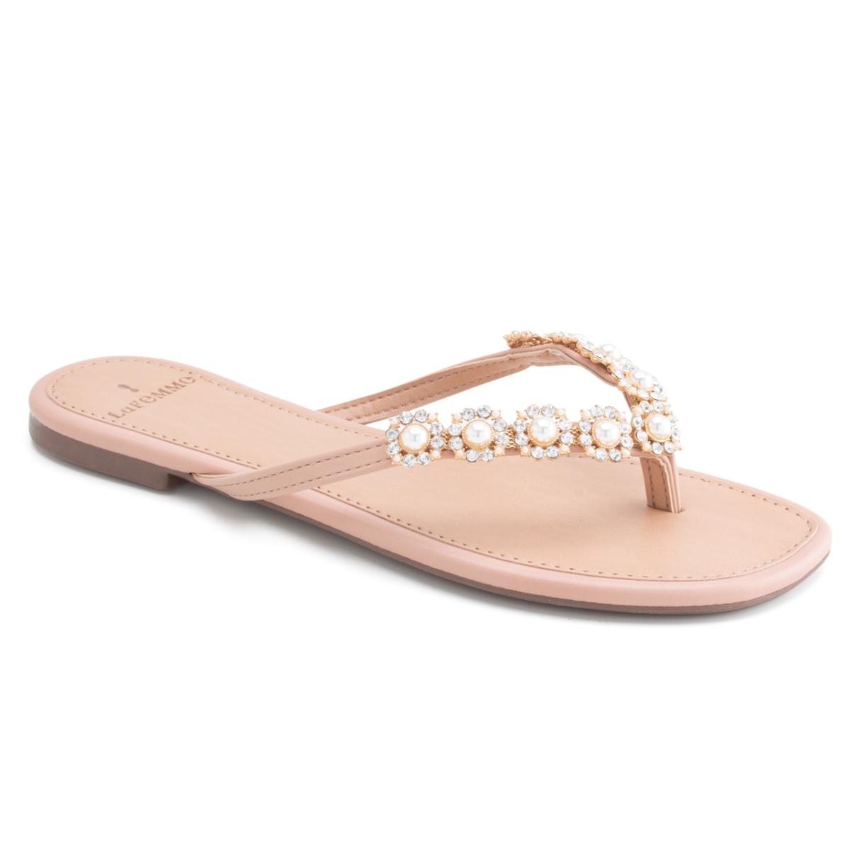 Imagem 1 do produto Rasteirinha Feminina Dedo Pele/Pérola La Femme