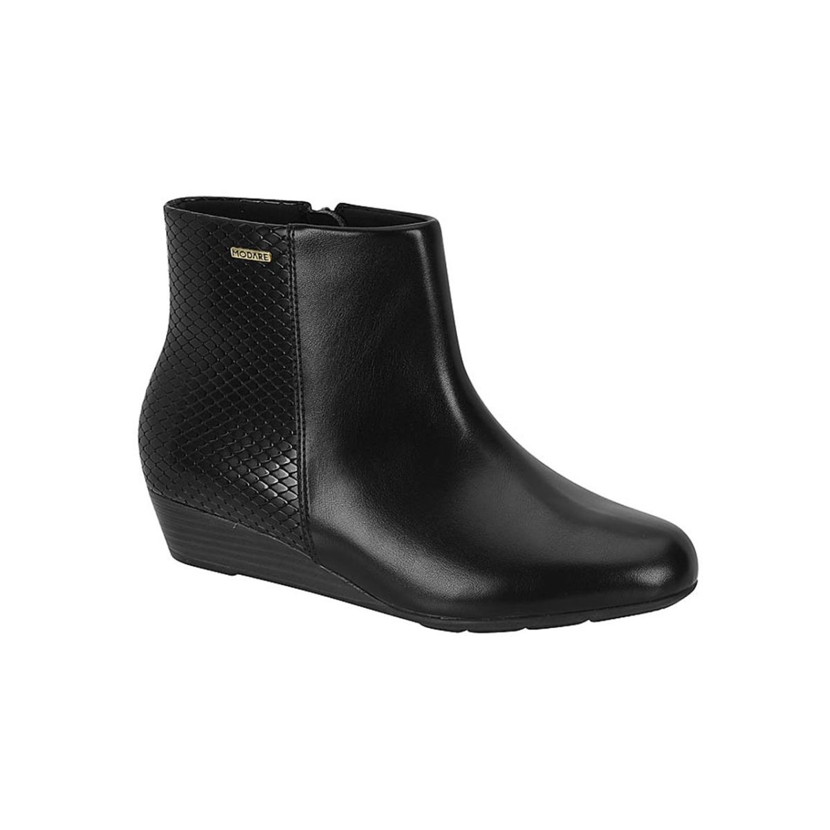 Imagem 1 do produto Bota Feminina Anabela Ultraconforto Preta Modare