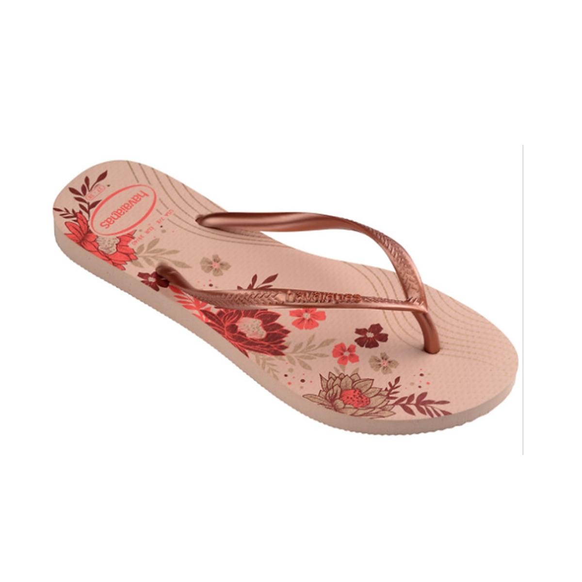 Imagem 1 do produto Chinelo Feminino Slim Floral Rosa Ballet Havaianas