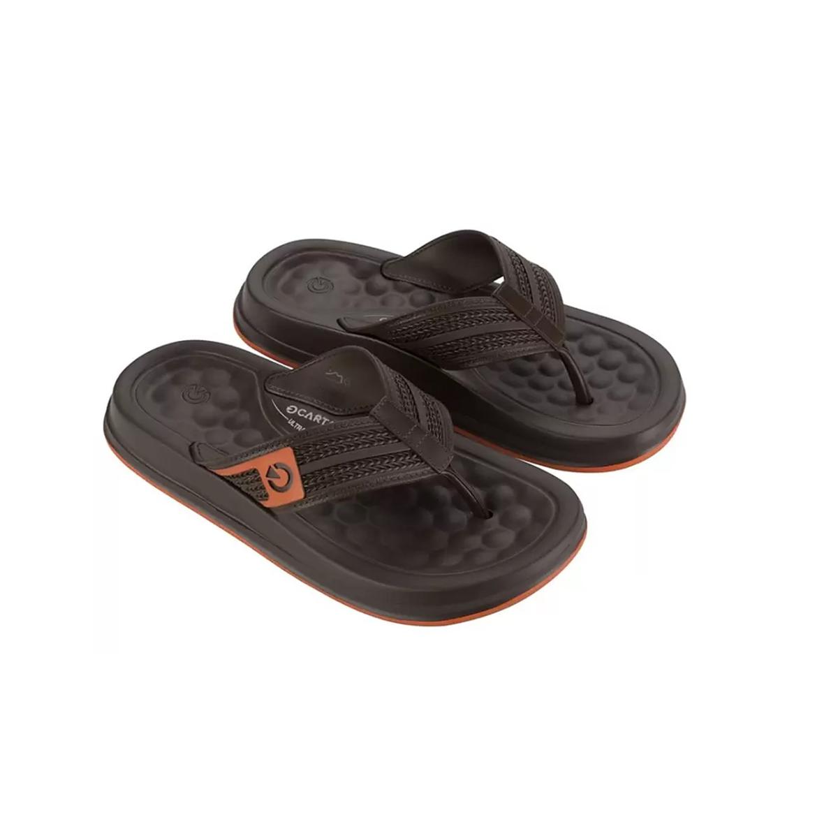 Imagem 1 do produto Chinelo Masculino Dedo Santiago Marrom/Laranja Cartago