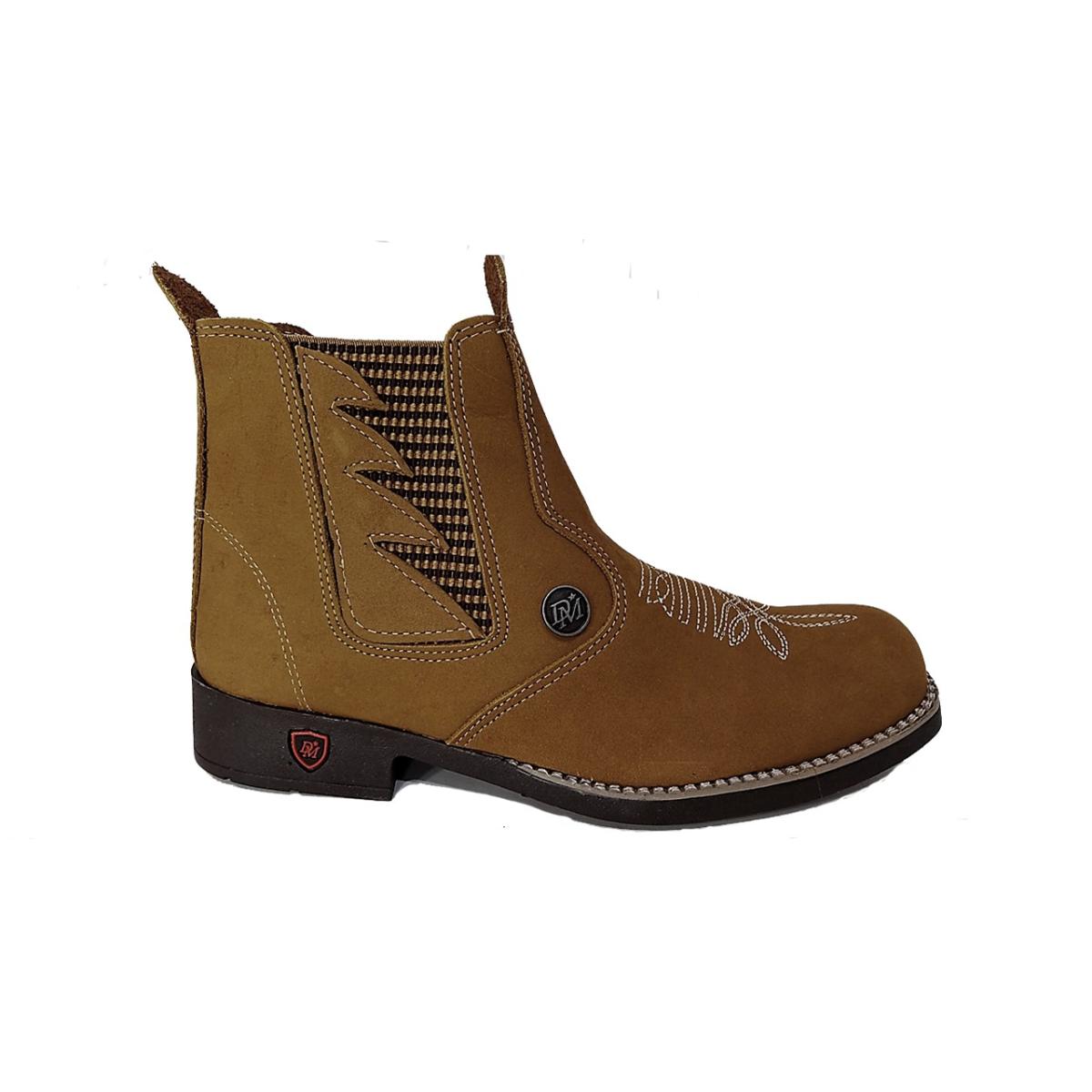 Imagem 1 do produto Botina Masculina Bordada Nobuck Ameixa Da Matta