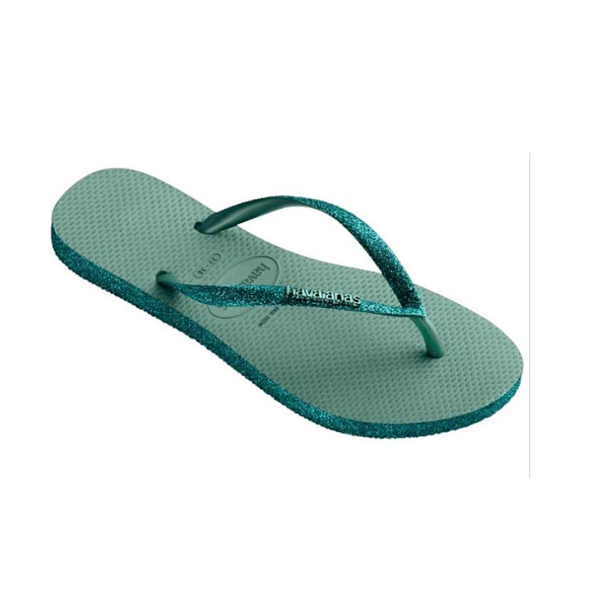 Imagem 1 do produto Chinelo Feminino Glitter Slim Sparkle II Argila Havaianas