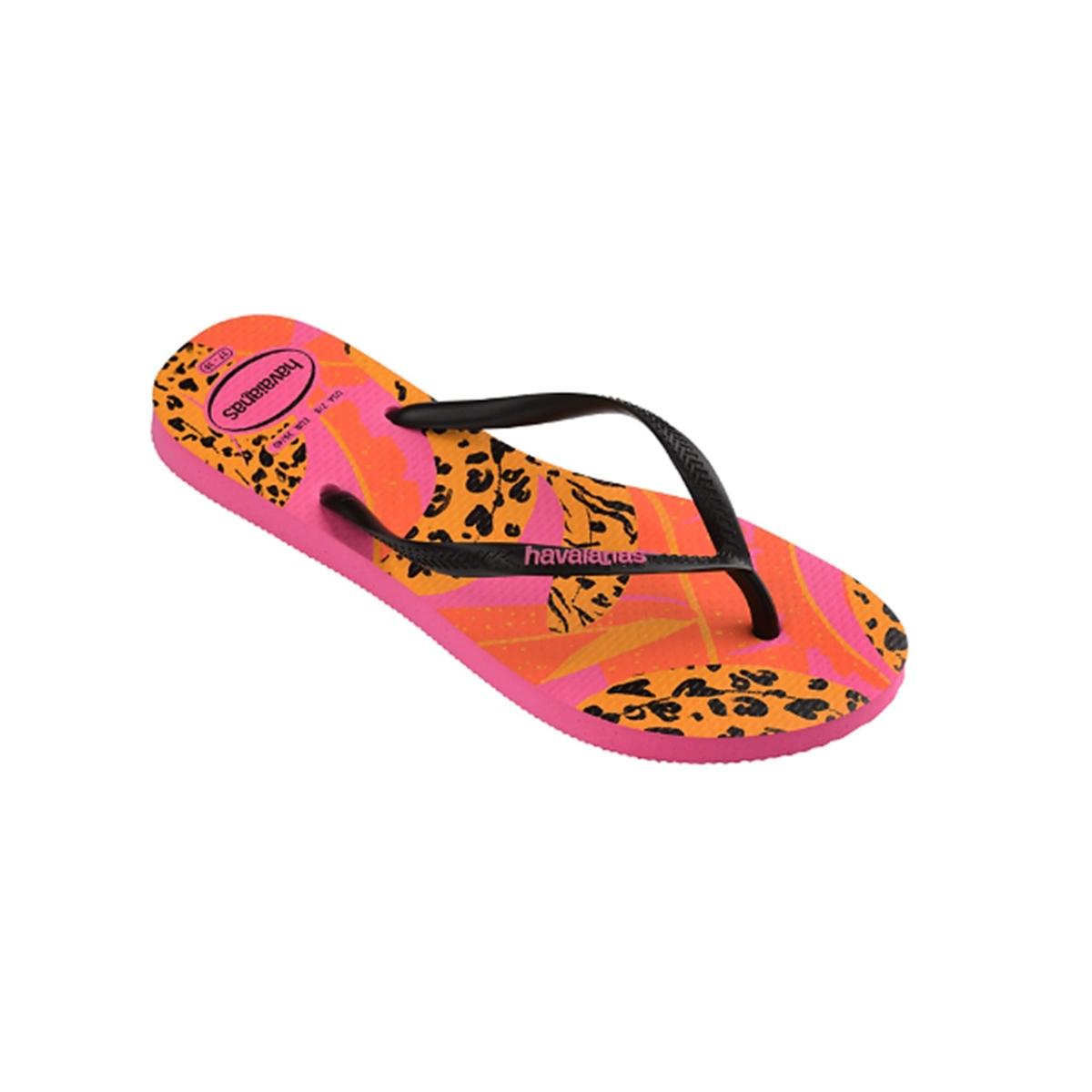 Imagem 1 do produto Chinelo Feminino Slim Futas Rosa/Preto Havaianas
