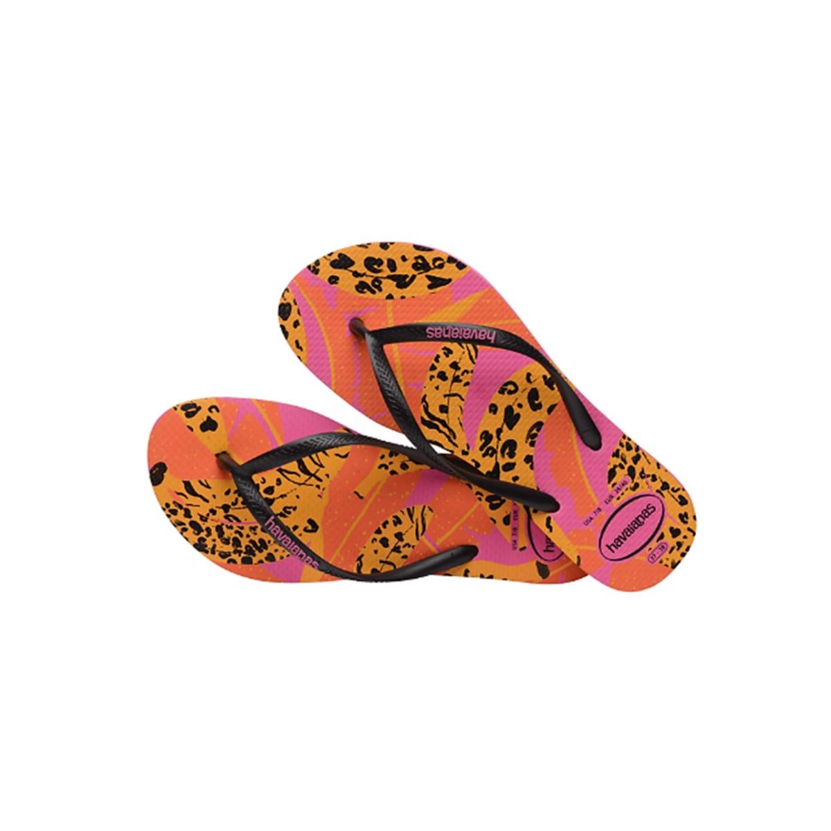 Imagem 2 do produto Chinelo Feminino Slim Futas Rosa/Preto Havaianas