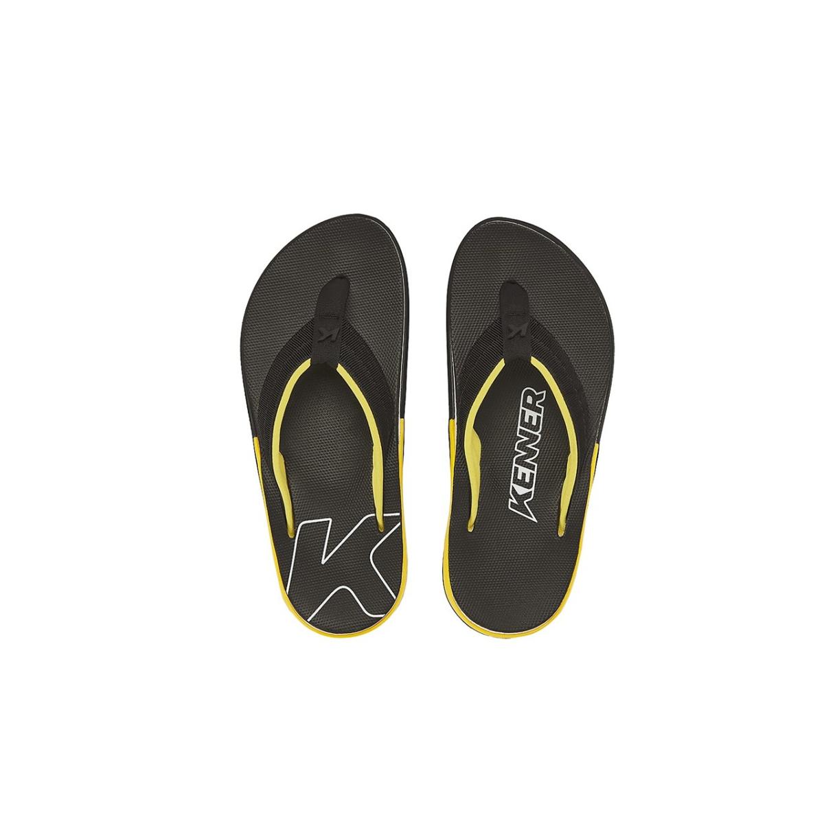 Imagem 2 do produto Chinelo Masculino Gel DIJ-04 Preto/Amarelo Kenner