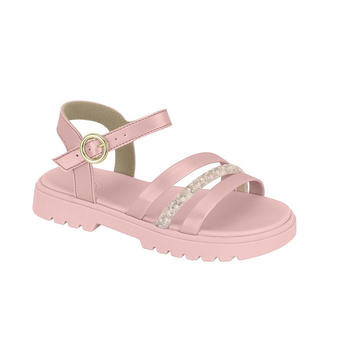 Imagem 1 do produto Sandália Infantil Flatform Strass/Pérola Molekinha 020720