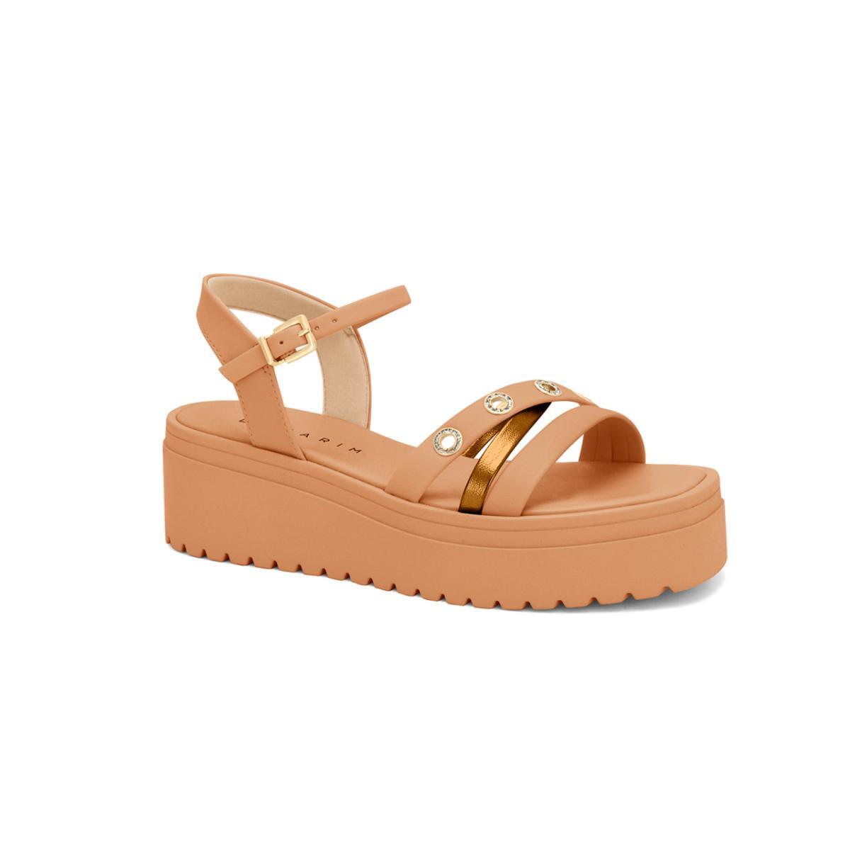 Imagem 1 do produto Sandália Feminina Plataforma Nude Ramarim 020369
