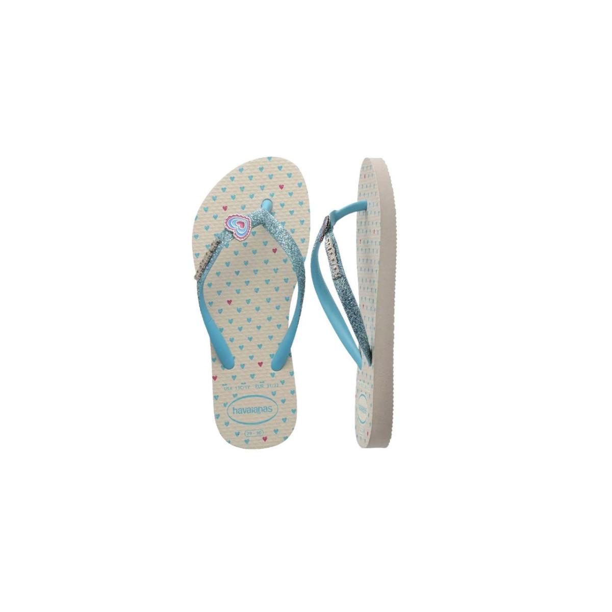 Imagem 2 do produto Chinelo Infantil Slim Glitter II Coração Havaianas 022521
