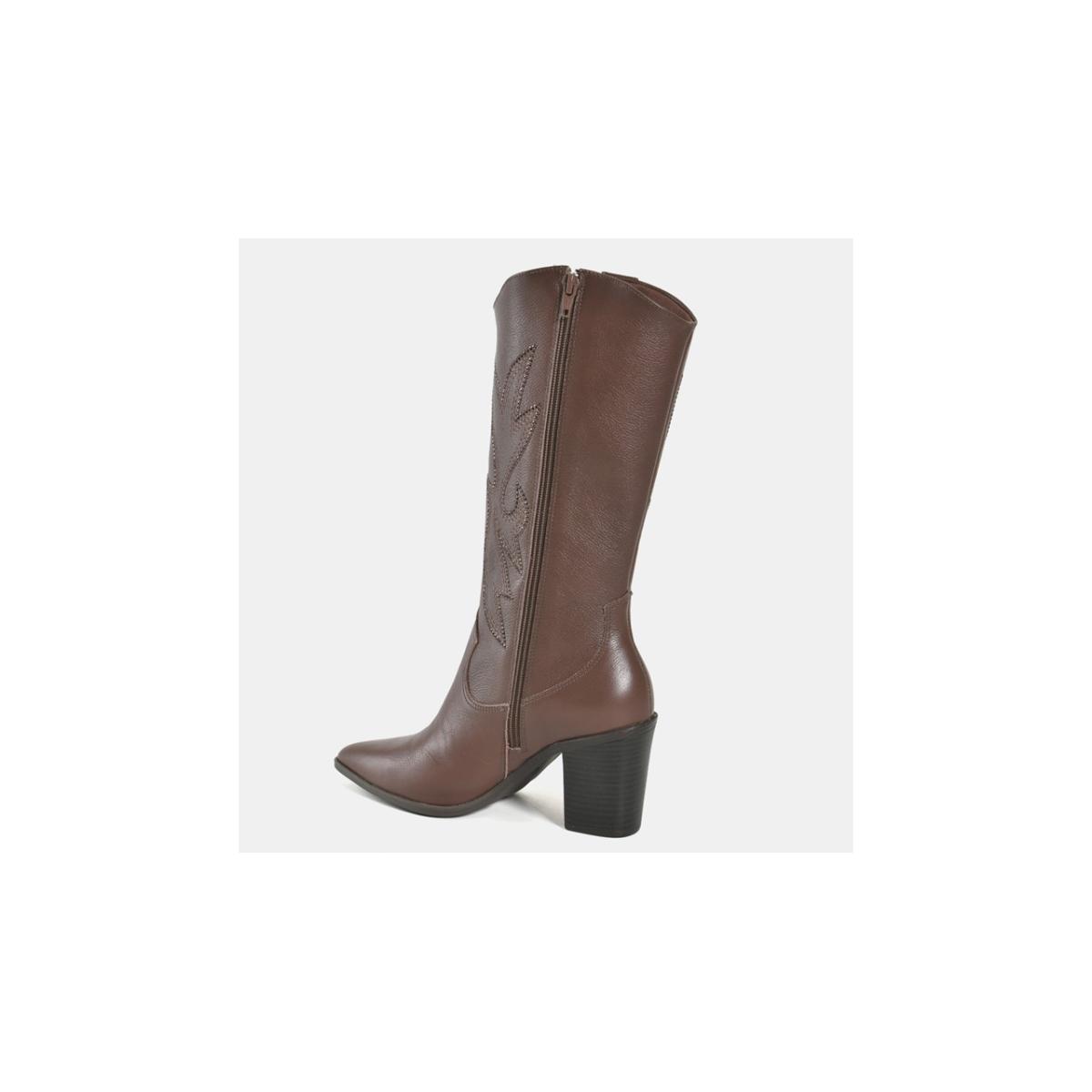 Imagem 2 do produto Bota Western Couro Cano Longo Via Marte 022523