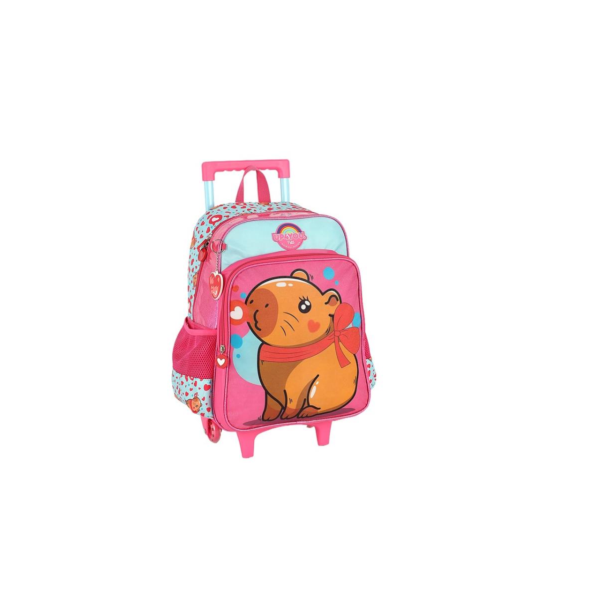 Imagem 5 do produto Mochila Escolar Rodinha Capivara Glitter Up4you 022421